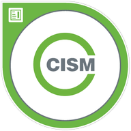 CISM badge, issued by ISACA